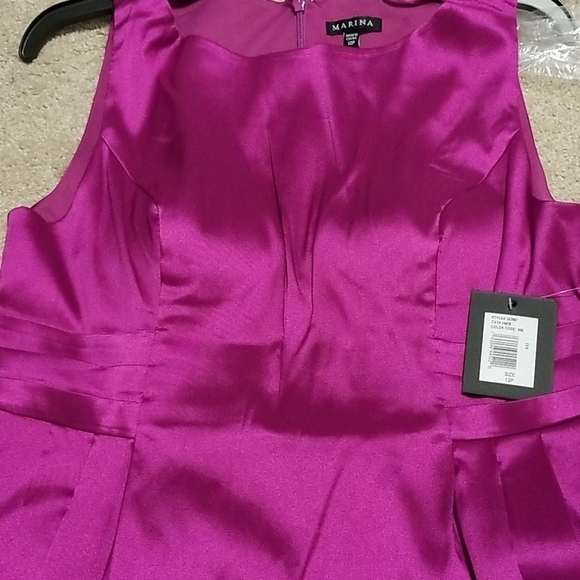 MARINA Petite Fit and Flare Party Dress - Picture 5 of 8